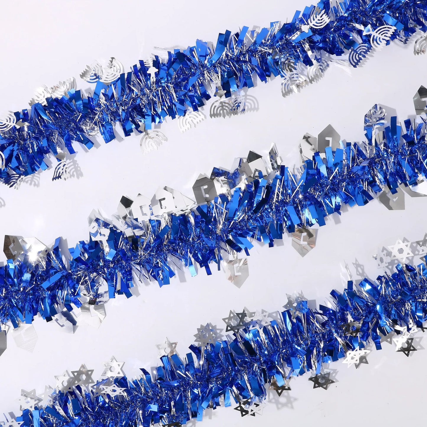 2 Meters Hanukkah Theme  Tinsel Garland Banner