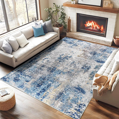 Modern Abstract Area Rug, Non Slip, Waterproof, Easy To Clean