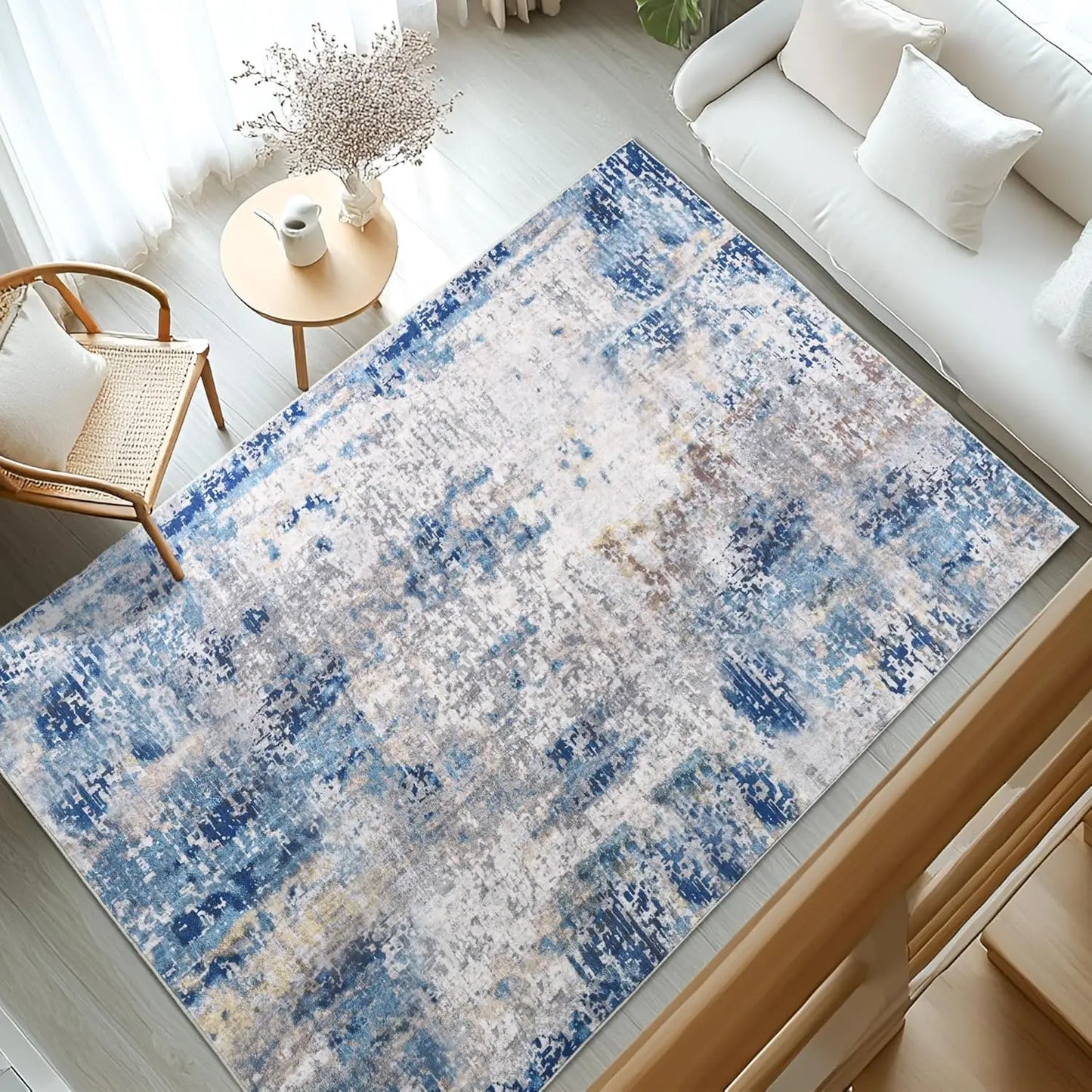 Modern Abstract Area Rug, Non Slip, Waterproof, Easy To Clean