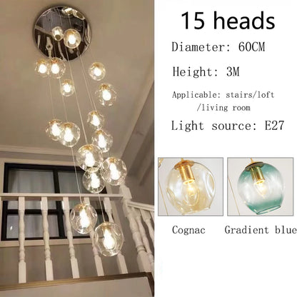 Modern Luxury Spiral Chandelier
