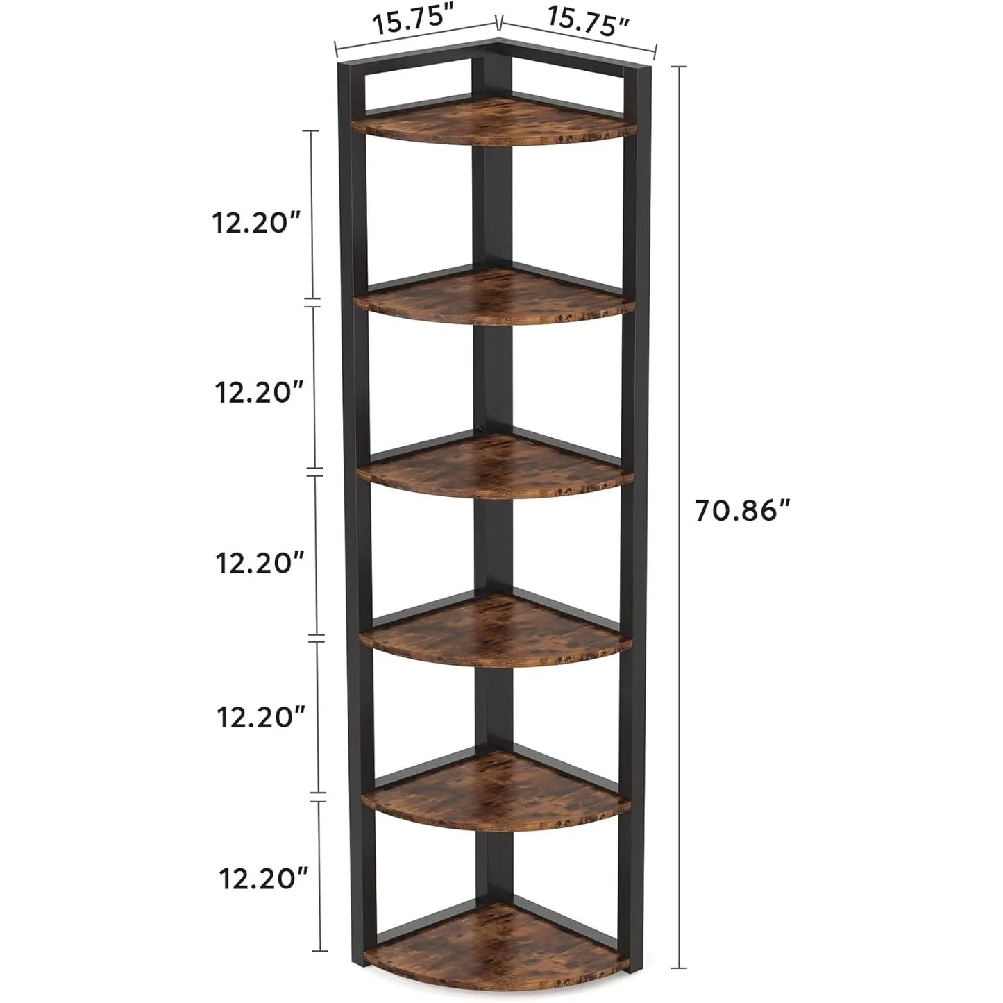 6 Tier Space Saving Corner Shelf Unit