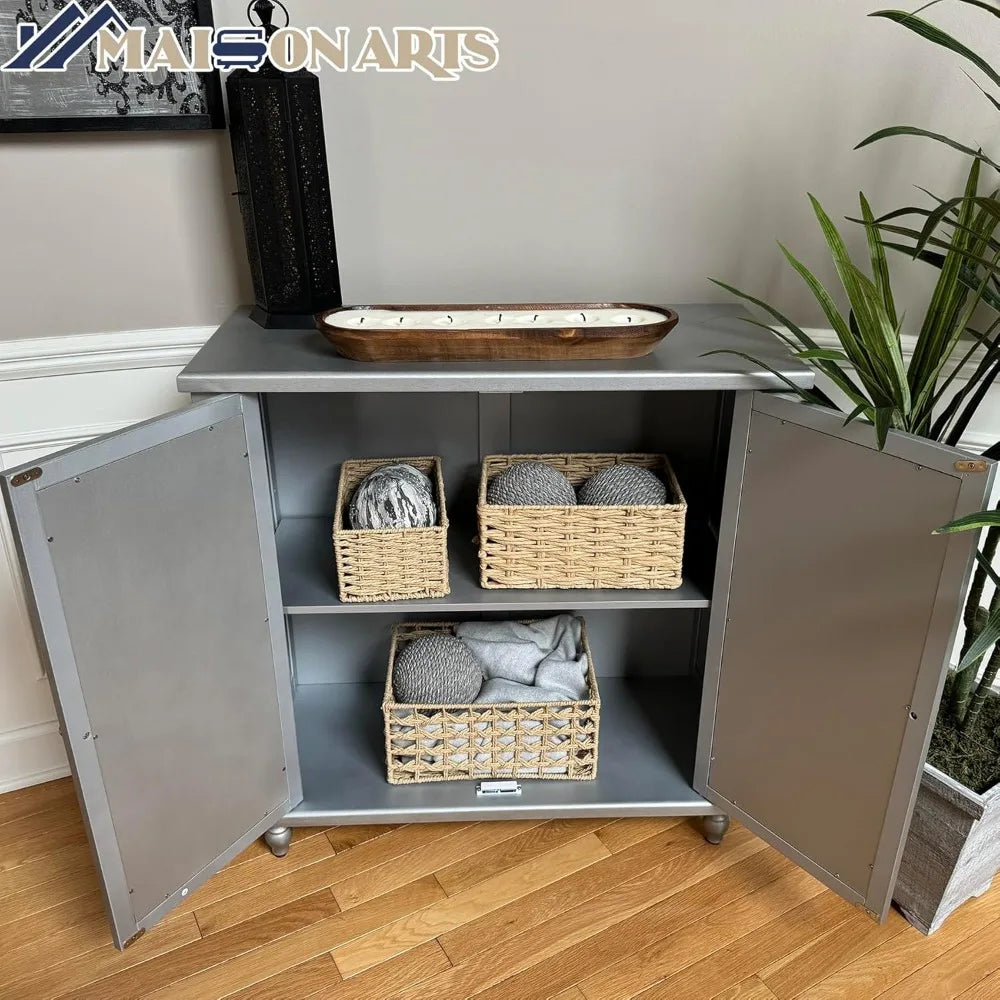 Modern Decorative Storage Cabinet, Adjustable Shelves