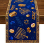 Hanukkah Linen Table Runner Hebrew Jewish Holiday Decor