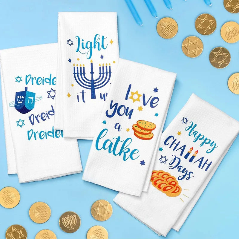 Hanukkah kitchen Tea Dish Towel