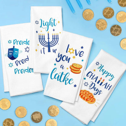 Hanukkah kitchen Tea Dish Towel