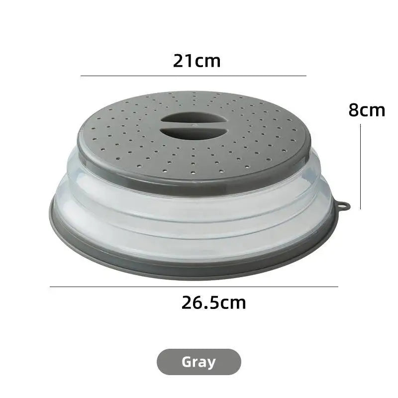 Collapsible Microwave Food Cover Prevents Splatter Colander