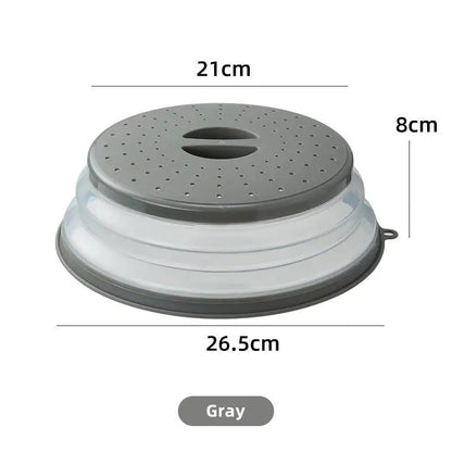 Collapsible Microwave Food Cover Prevents Splatter Colander