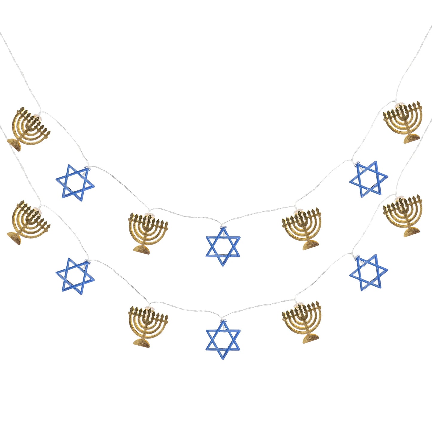 Star/Menorah LED String Lights For Hanukkah