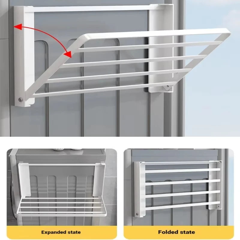 Metal Foldable Magnetic Storage Shelf, Black/White. 41 cm x 25 cm D x 25 cm H
