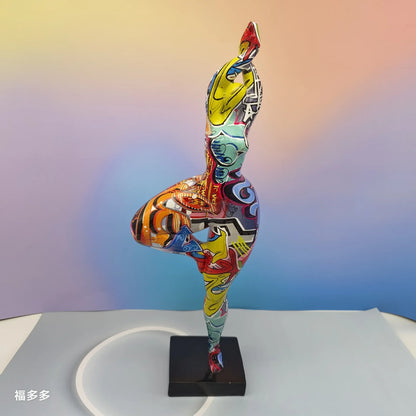 Abstract, Modern Female Yoga Sculpture