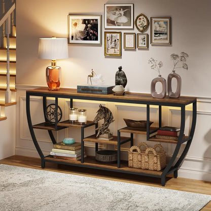 Modern Console/Sofa Table With Shelving