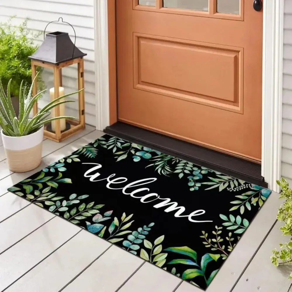 Summer Floral Non Slip Absorbent Welcome Mat
