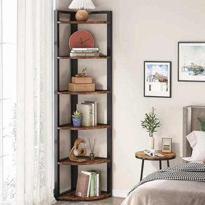 6 Tier Space Saving Corner Shelf Unit