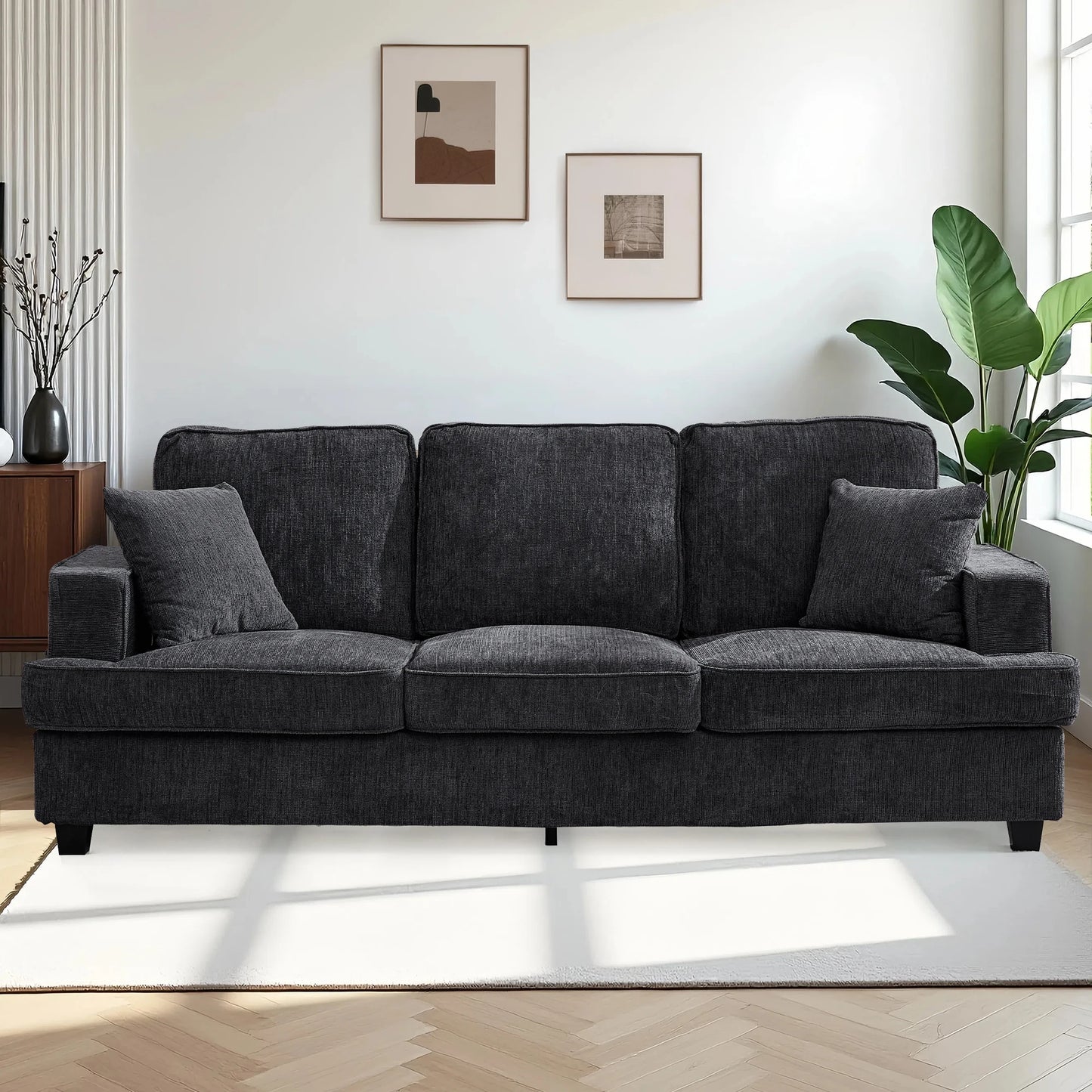 89 inch Cloud Couch Sofa, Chenille, Modern 3 Seater Sofas