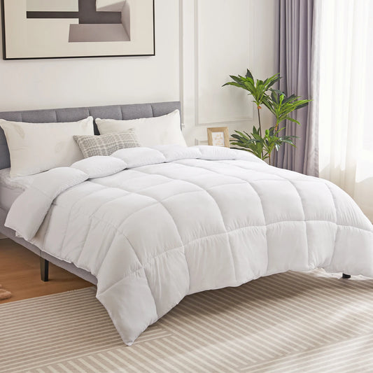 All Season Down Alternative Comforter, White, King/Queen Size