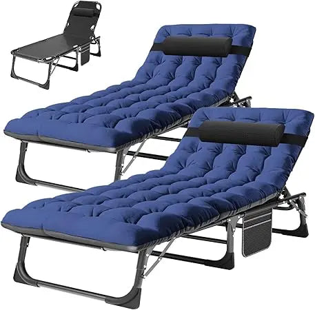 Light Weight Portable Tanning Lounge Chair Set Of 2
