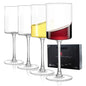 Set of 4 Modern Crystal Red Wine Glasses 2 Styles