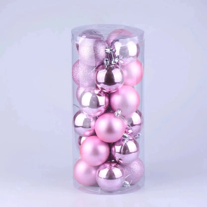 24 Piece 3 Or 4 cm Round Christmas Ornaments