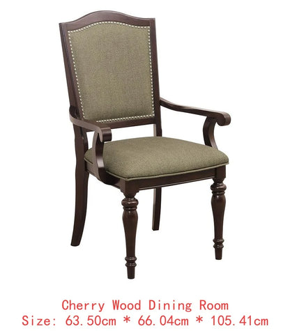 96-inch Dark Cherry Finish Double Pedestal Dining Table with Extension Leaf - Wooden Furniture