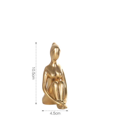 Modern, Stylish Female Yoga Sculpture, Resin, 12 Different Poses