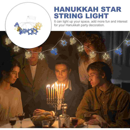 Star/Menorah LED String Lights For Hanukkah