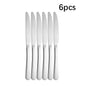 30 Piece Silver Stainless Steel Cutlery Set Knife/Dinner Fork/Dessert Fork/Tablespoon/Teaspoon Dishwasher Safe