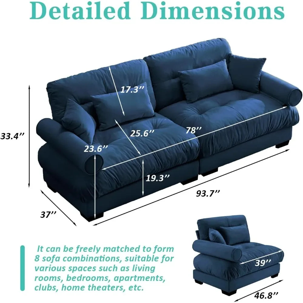 Modern Velvet  Loveseat