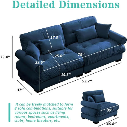 Modern Velvet  Loveseat