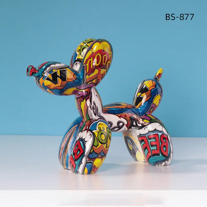 Modern Graffiti Art Balloon Dog Scupture