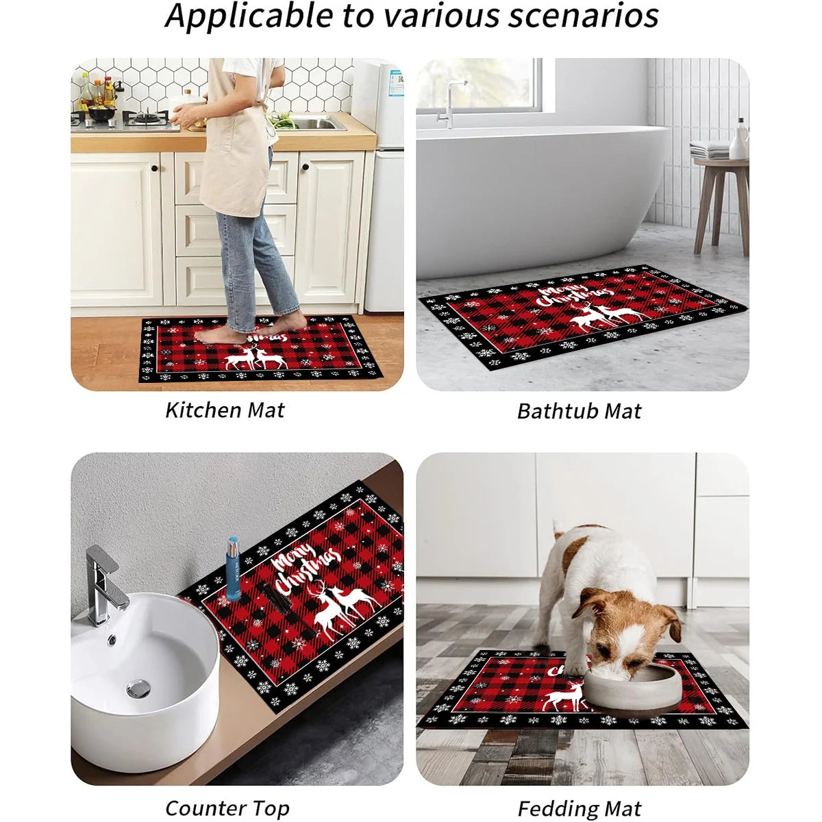 Christmas Kitchen Floor Mats