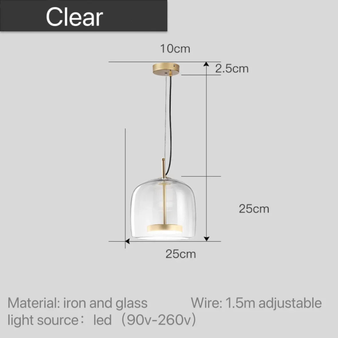 Modern Hanging Glass Pendant Lights for Kitchen Dining Room Living Room