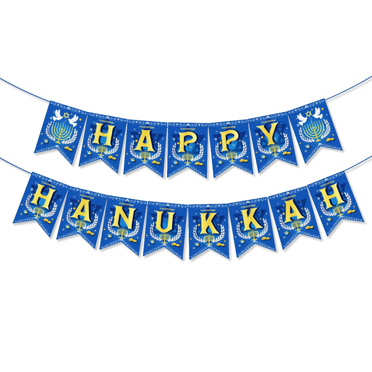 1set Hanukkah Hanging Swirls/Happy Hanukkah Hanging Decorations/ Hanukkah Festival of Lights /Chanukah Party Decor Supplies