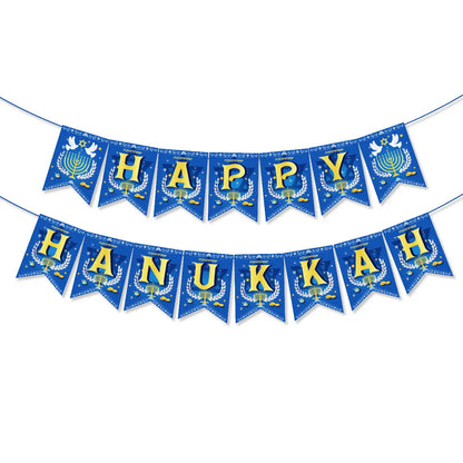 1set Hanukkah Hanging Swirls/Happy Hanukkah Hanging Decorations/ Hanukkah Festival of Lights /Chanukah Party Decor Supplies
