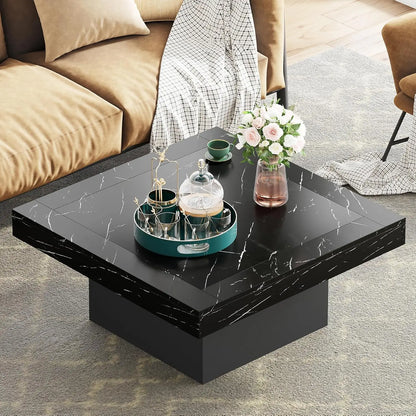 Modern Square Coffee Table With LED Lighting