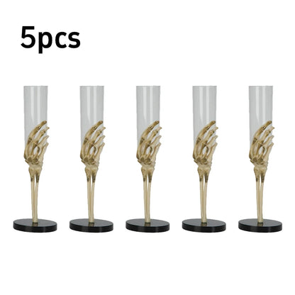Halloween Goblet Skeleton Hand Arm Design Plastic Champagne Flutes