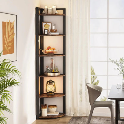6 Tier Space Saving Corner Shelf Unit