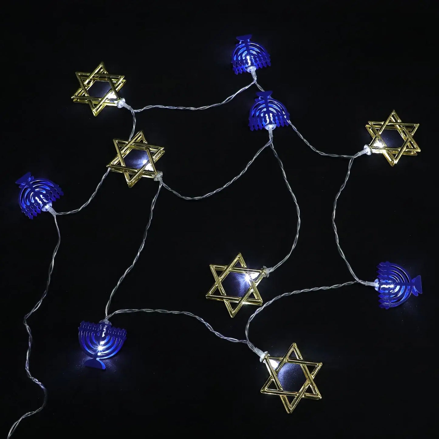 Star/Menorah LED String Lights For Hanukkah