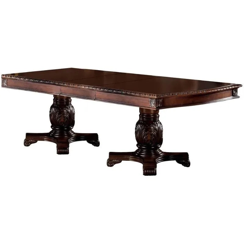 Traditional Dining Room Table With Extendable Leaf