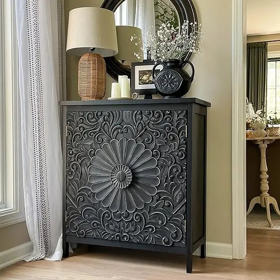 Modern Decorative Storage Cabinet, Adjustable Shelves