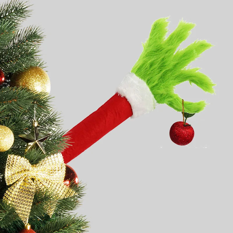 Grinch Doll Green Fur Monster Arm Ornament