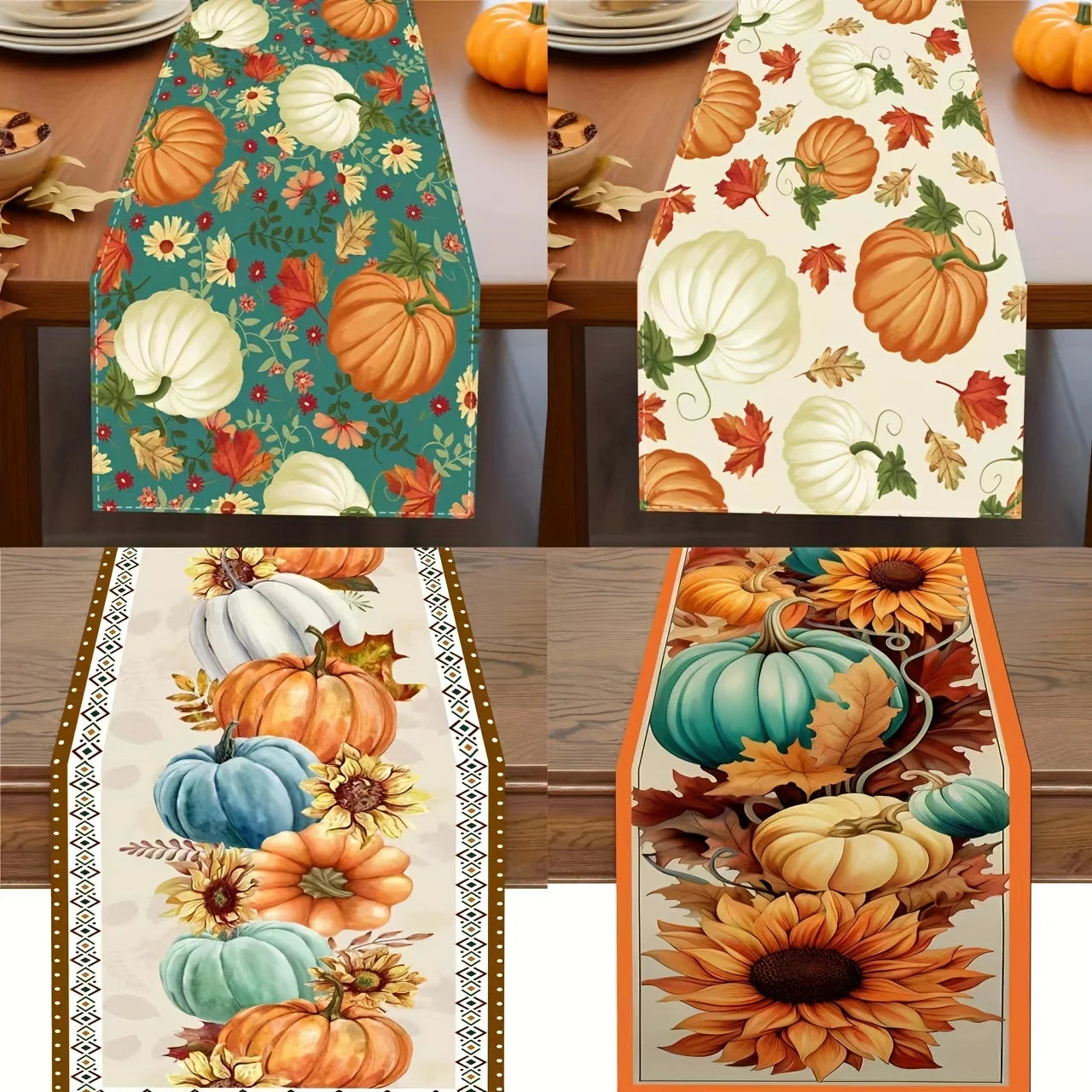 Fall/Thanksgiving Linen Table Runner