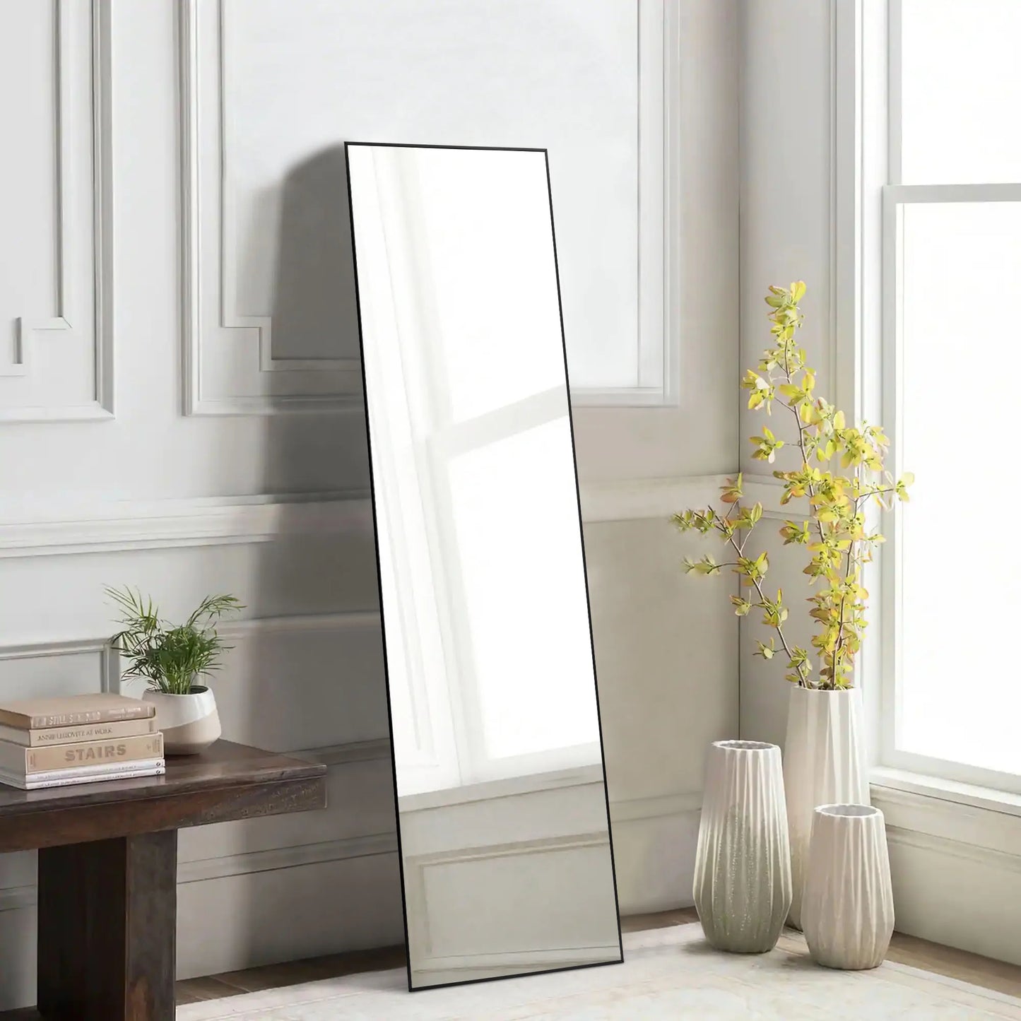 Modern Elegant Archer Or Rectangular Full Length Mirror Free Standing Or Wall Mount