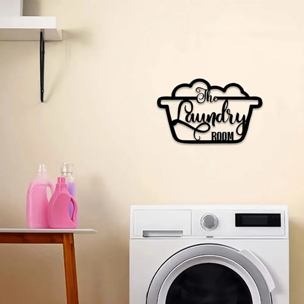 Vintage Metal Laundry Room Sign