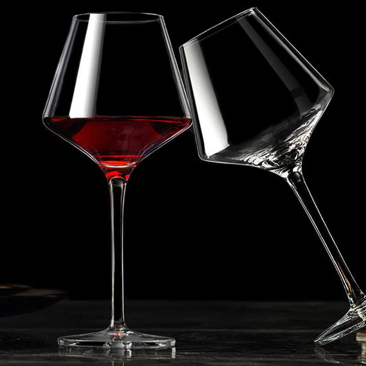 Set of 2 Modern Red Wine Glasses Handwash