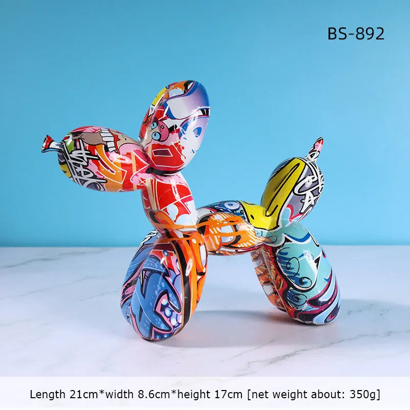 Modern Graffiti Art Balloon Dog Scupture