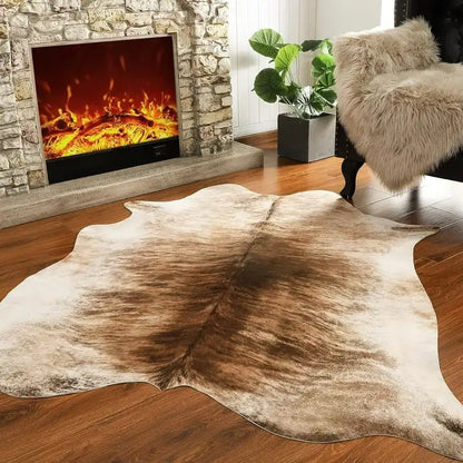 American Style Faux Fur Animal Print Rug
