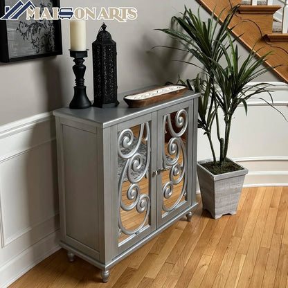 Modern Decorative Storage Cabinet, Adjustable Shelves