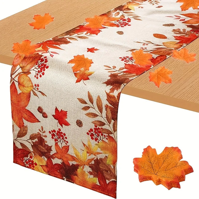 Thanksgiving Table Runner, Autumn Leaves