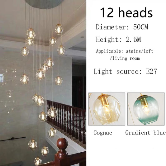 Modern Luxury Spiral Chandelier