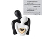 Modern Elegant Ceramic Hugging Couple Figurine
